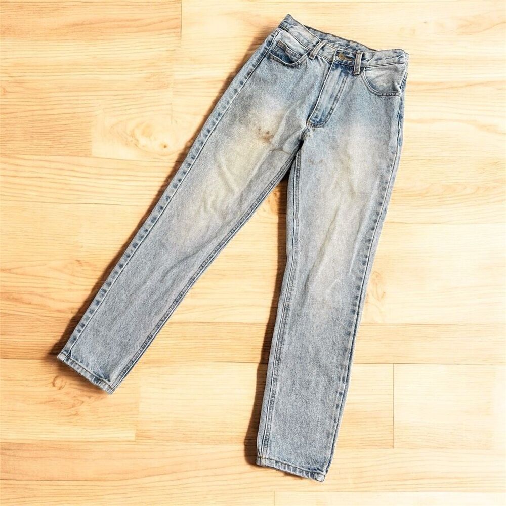 John Galt Retro Medium Wash Jeans XS 23-24” Distressed 90s